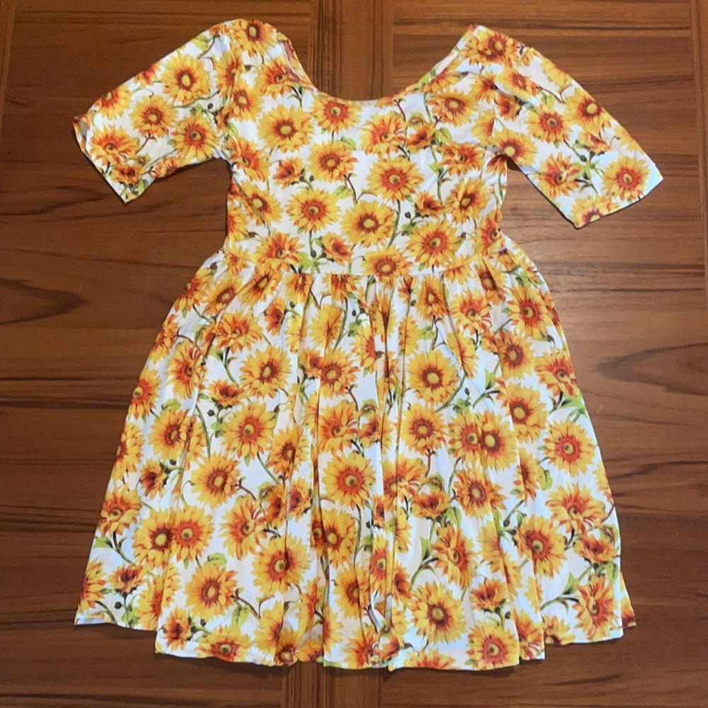 New Girls Sunflower Dress! Sibling Set Possibilities!